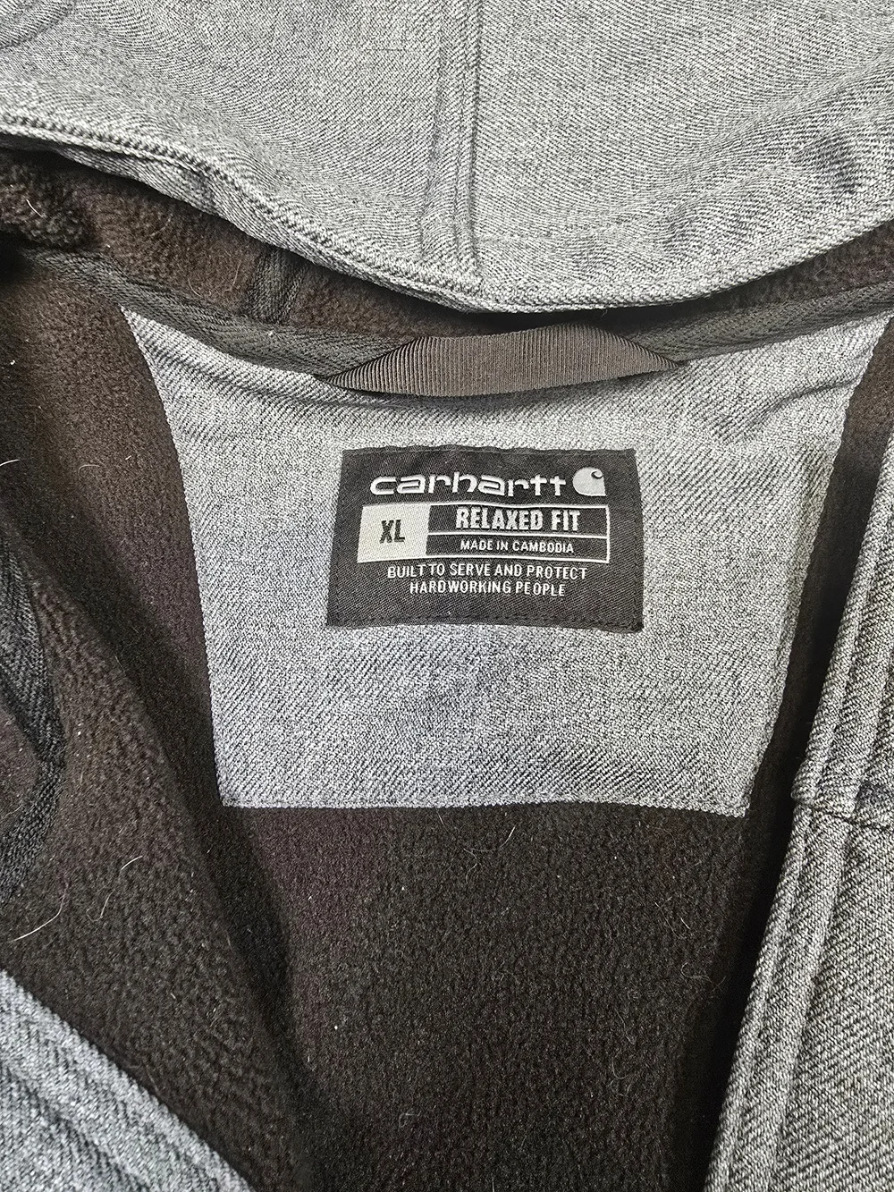 Carhartt Gray Work Shirt Rain Jacket